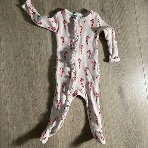 SpearmintLove waffle candy cane Jammie’s 6-9 months. Runs small.